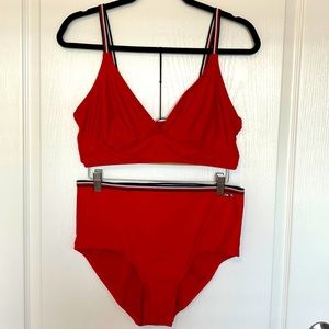 Tommy Hilfiger Two Piece High Waisted Swimsuit. Size XL